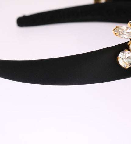 Dolce &amp; Gabbana Elegante diadema per capelli in cristallo nero