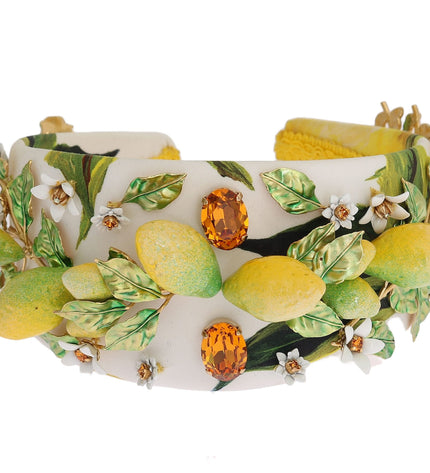 Dolce &amp; Gabbana Tiara con diadema in cristallo di limone siciliano