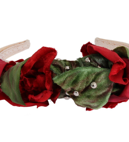 Dolce & Gabbana Elegant Floral Silk-Blend Diadem Tiara