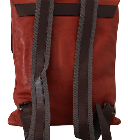 Dolce & Gabbana Elegant Calfskin Leather Backpack in Orange