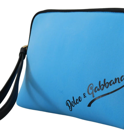 Dolce & Gabbana Elegant Blue Polyamide Pouch Bag