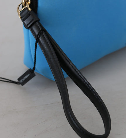 Elegante pochette Dolce &amp; Gabbana in poliammide blu