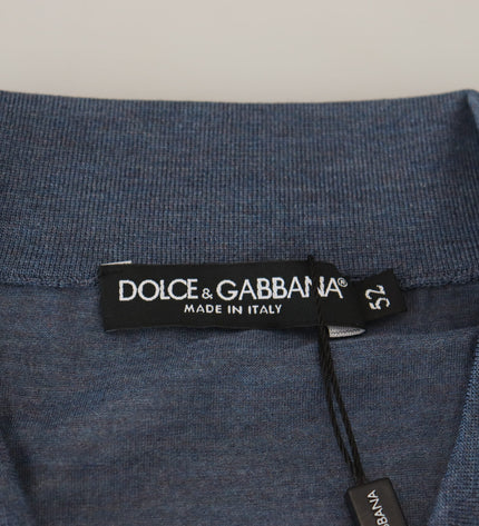 Dolce &amp; Gabbana Zarif İpek Mavi Kazak Kazak