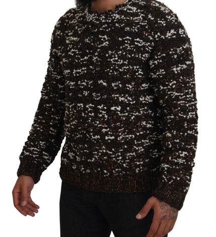 Dolce &amp; Gabbana Elegante maglione pullover lavorato a maglia color bronzo