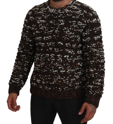 Dolce &amp; Gabbana Elegante maglione pullover lavorato a maglia color bronzo