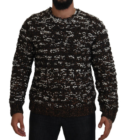 Dolce &amp; Gabbana Elegante maglione pullover lavorato a maglia color bronzo