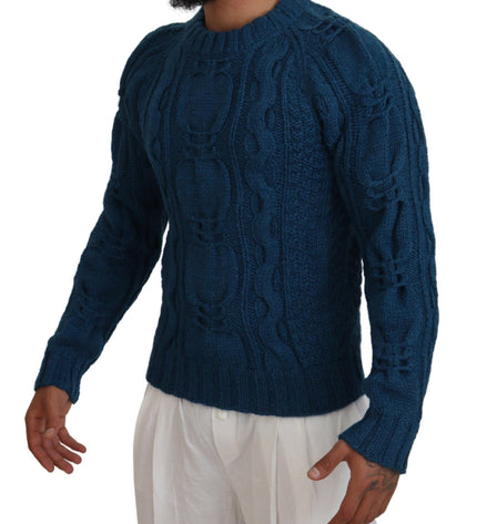 Dolce & Gabbana Elegant Blue Crewneck Sweater