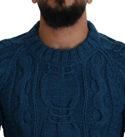 Dolce & Gabbana Elegant Blue Crewneck Sweater