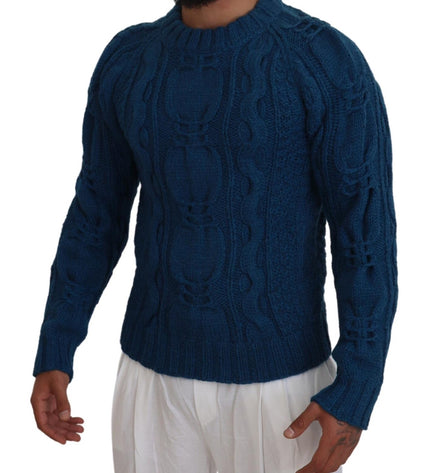 Dolce &amp; Gabbana Elegante Maglione Girocollo Blu