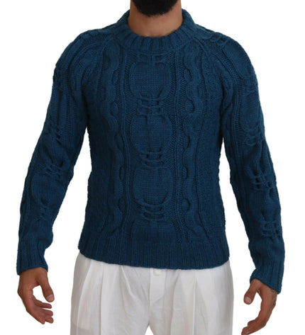 Dolce &amp; Gabbana Elegante Maglione Girocollo Blu