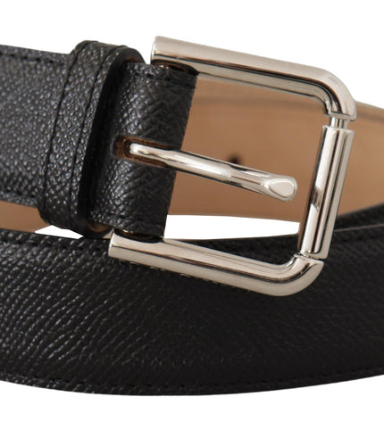 Dolce & Gabbana Sleek Black Authentic Leather Belt