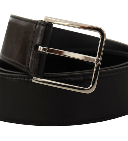 Dolce & Gabbana Elegant Leather Belt with Metal Buckle