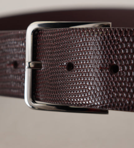 Dolce & Gabbana Elegant Dark Brown Leather Belt