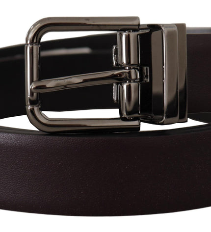 Dolce & Gabbana Elegant Dark Brown Leather Belt