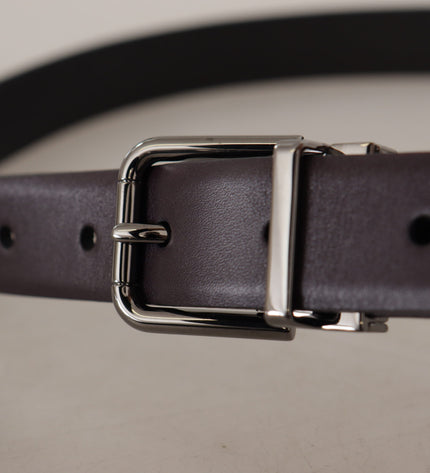 Dolce & Gabbana Elegant Dark Brown Leather Belt