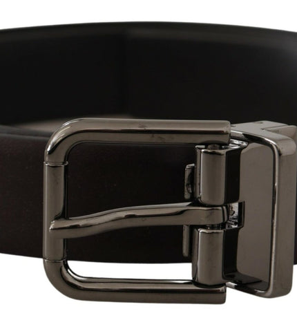 Dolce & Gabbana Elegant Dark Brown Leather Belt