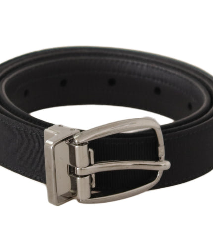 Dolce & Gabbana Elegant Black Leather Designer Belt