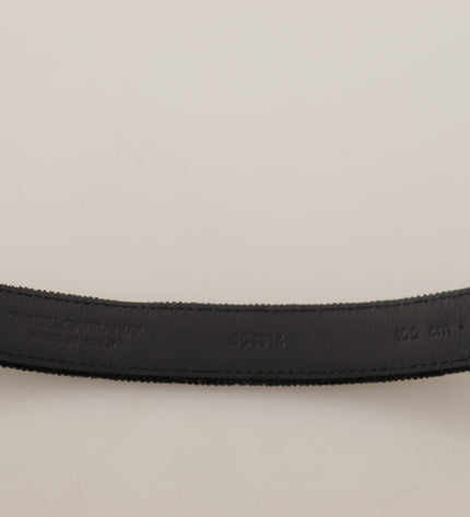 Dolce & Gabbana Elegant Black Velvet Designer Belt