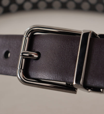 Dolce & Gabbana Elegant Dark Purple Leather Belt