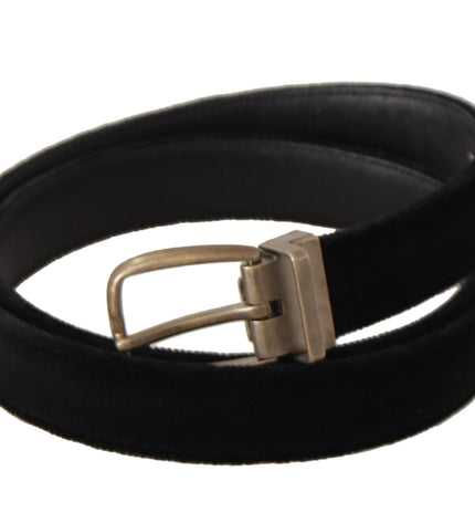 Dolce & Gabbana Elegant Black Leather Designer Belt