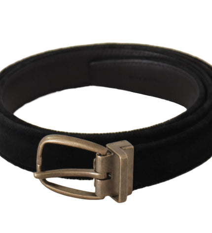 Dolce & Gabbana Elegant Black Leather Designer Belt