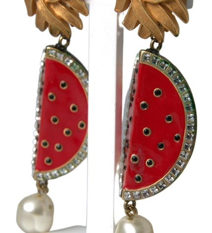 Dolce & Gabbana Radiant Red Watermelon Clip-On Earrings