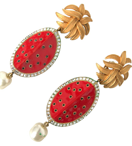 Dolce & Gabbana Radiant Red Watermelon Clip-On Earrings