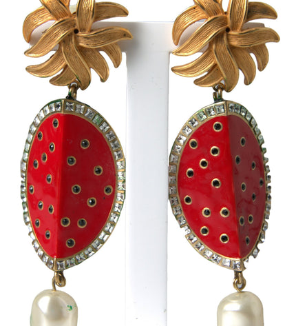 Dolce & Gabbana Radiant Red Watermelon Clip-On Earrings