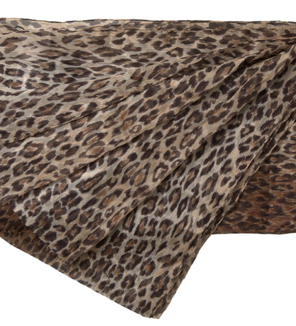 Dolce & Gabbana Elegant Silk Neck Wrap Scarf in Luxurious Brown