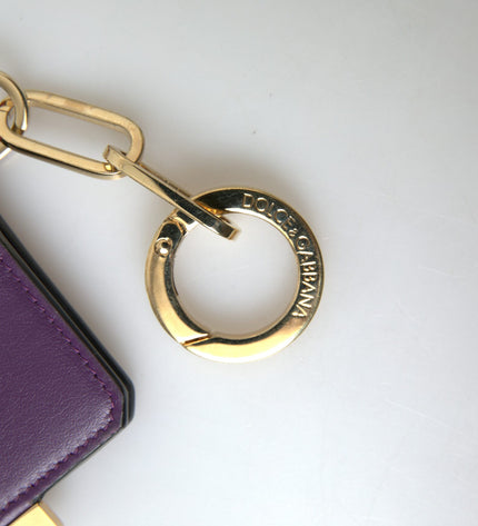 Dolce & Gabbana Purple Leather French Flap Wallet