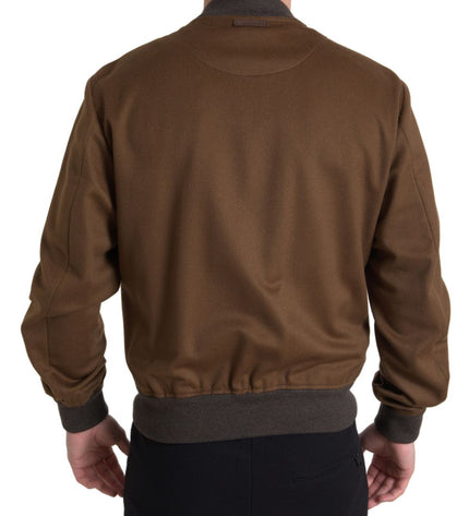 Dolce &amp; Gabbana Elegante bomber in cashmere marrone