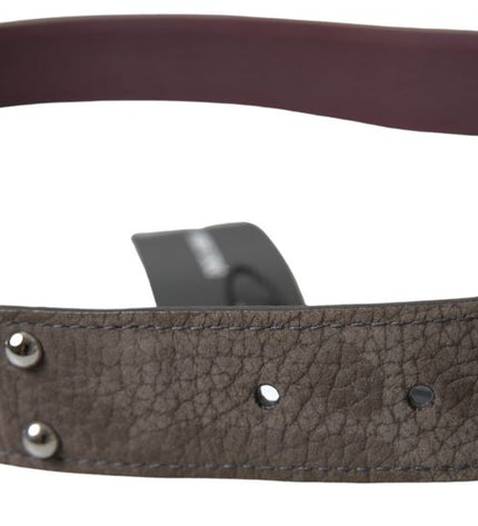 Dolce & Gabbana Elegant Brown Leather Belt with Metal Buckle