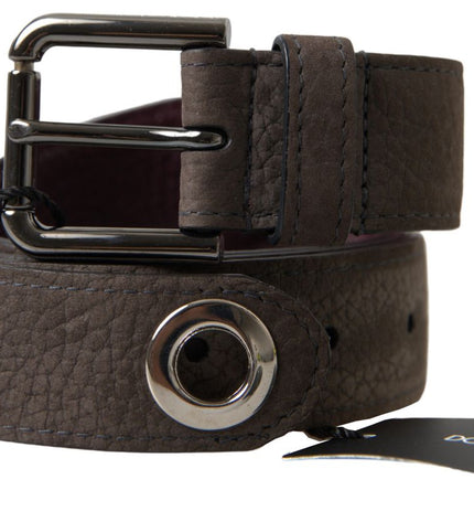 Dolce & Gabbana Elegant Brown Leather Belt with Metal Buckle