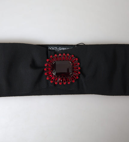 Dolce & Gabbana Exquisite Embellished Black Belt