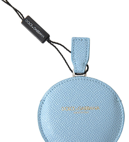 Dolce & Gabbana Elegant Leather Mirror Holder in Light Blue