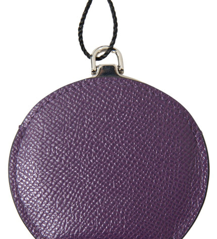 Dolce & Gabbana Elegant Purple Leather Mirror Holder