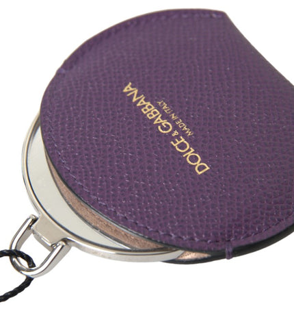 Dolce & Gabbana Elegant Purple Leather Mirror Holder