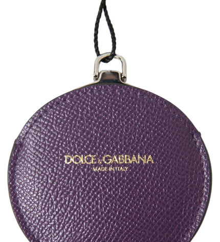 Dolce & Gabbana Elegant Purple Leather Mirror Holder