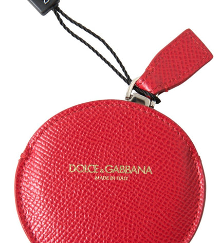 Dolce & Gabbana Elegant Red Leather Mirror Holder