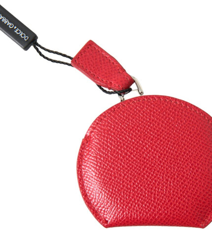 Dolce & Gabbana Elegant Red Leather Mirror Holder