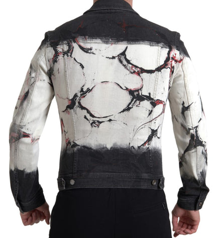 Dolce & Gabbana Multicolor Cotton Stretch Denim Jacket