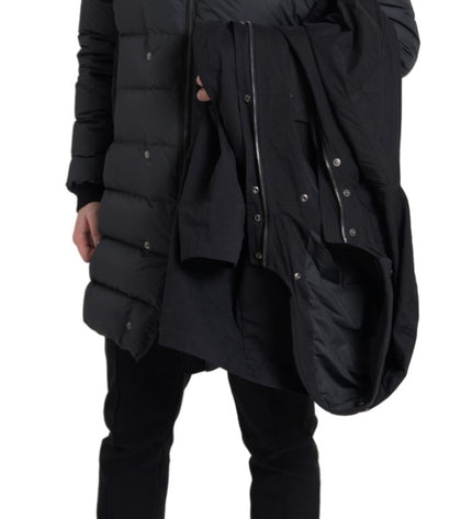 Dolce & Gabbana Elegant Black Hooded Trench Coat