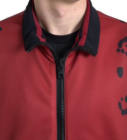 Dolce &amp; Gabbana Bomber con stampa leopardata rossa