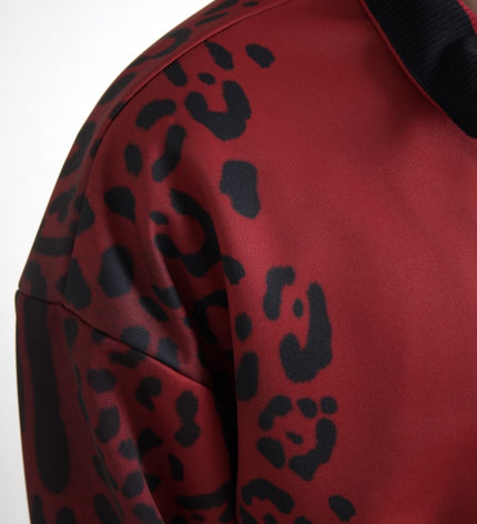 Dolce &amp; Gabbana Bomber con stampa leopardata rossa