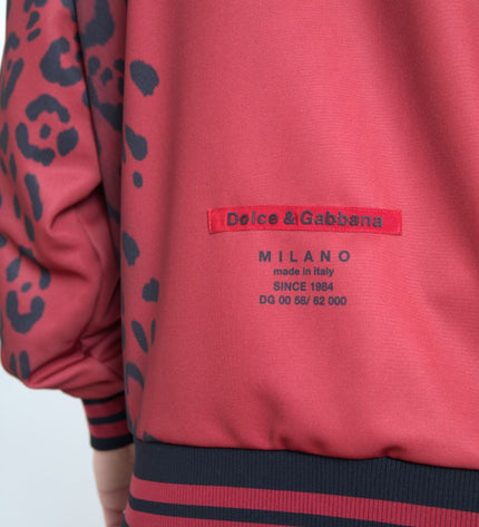 Dolce &amp; Gabbana Bomber con stampa leopardata rossa