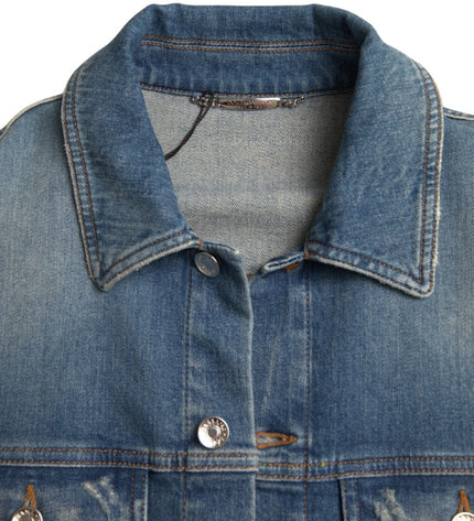 Dolce & Gabbana Elegant Blue Denim Stretch Jacket