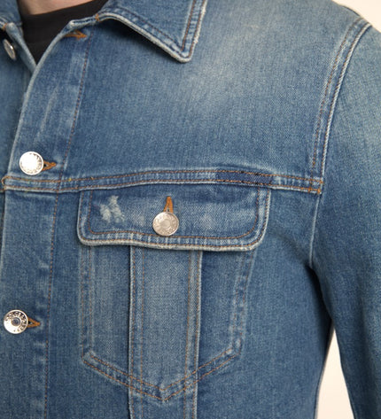 Dolce & Gabbana Elegant Blue Denim Stretch Jacket