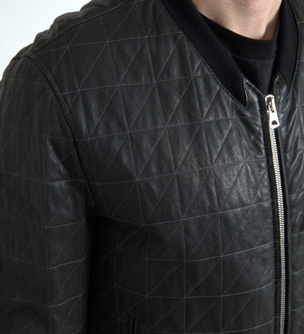 Dolce &amp; Gabbana Elegante bomber in pelle nera