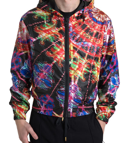 Dolce & Gabbana Multicolor Full Zip Hooded Sweater