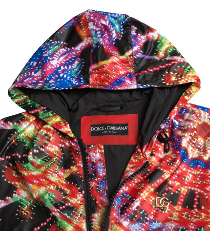 Dolce & Gabbana Multicolor Full Zip Hooded Sweater